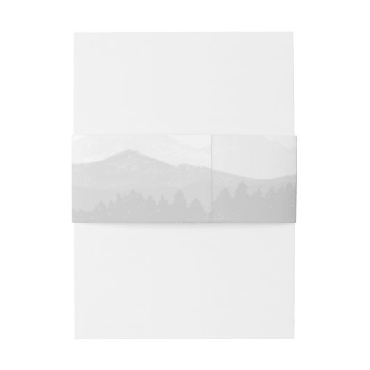 Eenvoudig modern Classy Mountain Wedding Uitnodigingen Wikkel (Achterkant Voorbeeld)