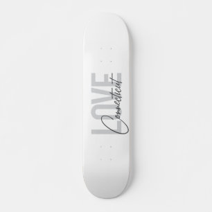 Eenvoudig, modern, cool design Love Connecticut Persoonlijk Skateboard