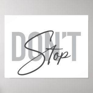 Eenvoudig, modern, cool, stedelijk ontwerp Stop ni Poster