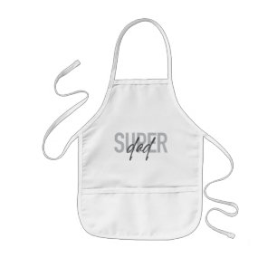 Eenvoudig, modern, cool, trendy design Super Pap Kinder Schort