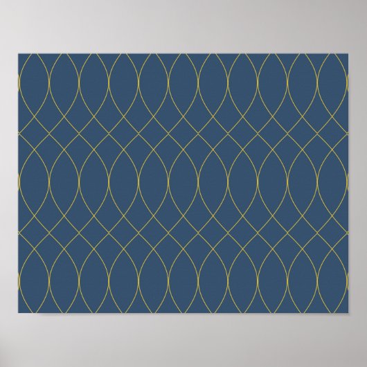 Eenvoudig, modern, cool, trendy gebogen, golvende poster (Voorkant)