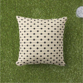 Eenvoudig Modern Cream Polka dot Gestreept Patroon Buitenkussen (Gras)