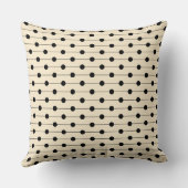 Eenvoudig Modern Cream Polka dot Gestreept Patroon Kussen (Achterkant)