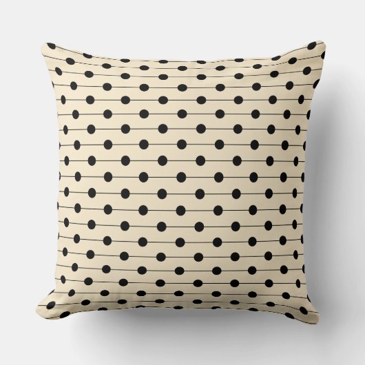 Eenvoudig Modern Cream Polka dot Gestreept Patroon Kussen (Voorkant)