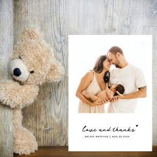 Eenvoudig Modern Custom Photo Baby shower Bedankt