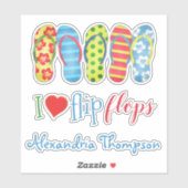 Eenvoudig modern Cute Summer Teenslippers Stijlvol Sticker (Vel)