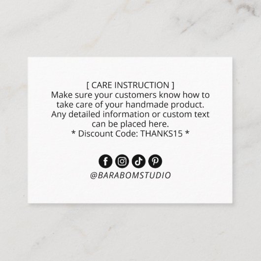 Eenvoudig Modern Dank u Business Logo Visitekaartje (Achterkant)