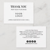 Eenvoudig Modern Dank u Business Logo Visitekaartje (Voorkant / Achterkant)