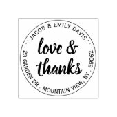 Eenvoudig Modern Dank u Rond Terugkeeradres Rubberstempel (Afrduk)