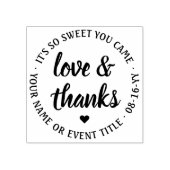 Eenvoudig Modern Dank u Rond Terugkeeradres Rubberstempel (Afrduk)