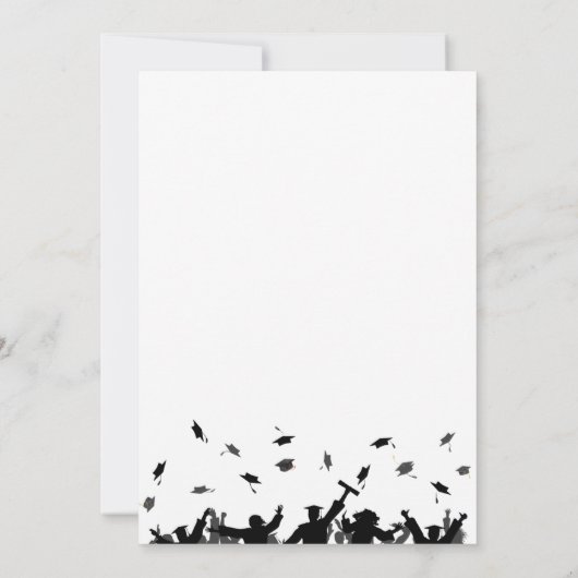 Eenvoudig modern deed ze het Afstuderen Kaart (Achterkant)