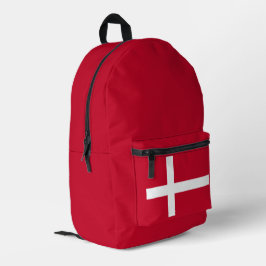 Eenvoudig Modern Deens Vlag kaart Deense Souvenir Bedrukte Rugzak