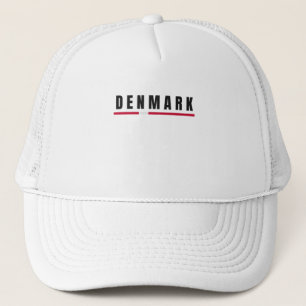 Eenvoudig modern Denemarken Deense letter vlag Sou Trucker Pet
