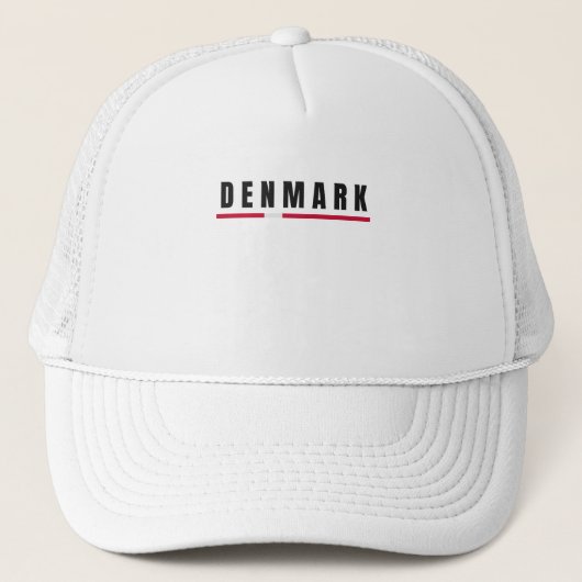 Eenvoudig modern Denemarken Deense letter vlag Sou Trucker Pet (Voorkant)