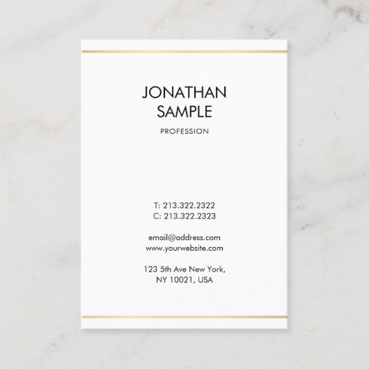 Eenvoudig, modern design, creatief Gold Visitekaartje (Voorkant)