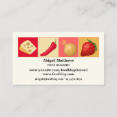 Eenvoudig Modern Design Food Blogger Visitekaartje (Achterkant)