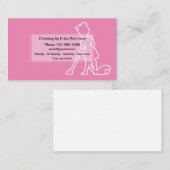 Eenvoudig, modern design voor de huishouding visitekaartje (Voorkant / Achterkant)