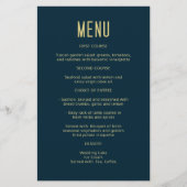 Eenvoudig, modern, diep blauw, elegant huwelijksme (Voorkant)