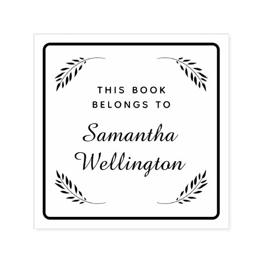 Eenvoudig modern Dit boek hoort bij de naam Zelfinktende Stempel (Design)