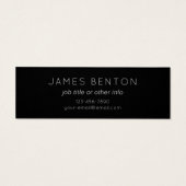 Eenvoudig Modern Donkerblauw Ombre Gradient & Mono Mini Visitekaartjes (Achterkant)