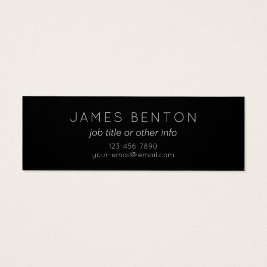 Eenvoudig Modern Donkerblauw Ombre Gradient & Mono Mini Visitekaartjes (Achterkant)