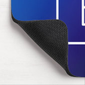 Eenvoudig Modern Donkerblauw Ombre Gradient & Mono Muismat (Hoek)