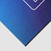 Eenvoudig Modern Donkerblauw Ombre Gradient & Mono Tissuepapier (Detail)