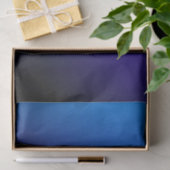 Eenvoudig Modern Donkerblauw Ombre Gradient & Mono Tissuepapier (Geschenk)