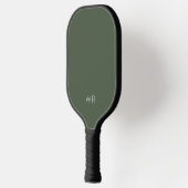 Eenvoudig Modern Donkergroen Basic Monogram Initia Pickleball Paddle (Links)