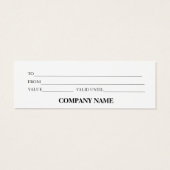 Eenvoudig Modern Druppelend Zakelijk Gift Certific Mini Visitekaartjes (Achterkant)