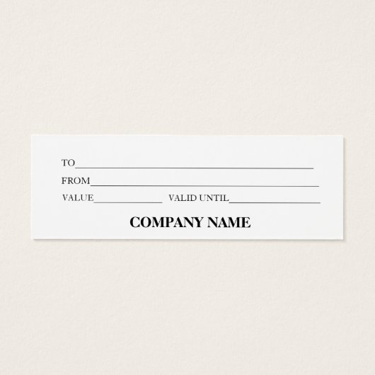 Eenvoudig Modern Druppelend Zakelijk Gift Certific Mini Visitekaartjes (Achterkant)