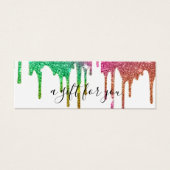 Eenvoudig Modern Druppelend Zakelijk Gift Certific Mini Visitekaartjes (Voorkant)