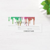 Eenvoudig Modern Druppelend Zakelijk Gift Certific Mini Visitekaartjes (Bureau)