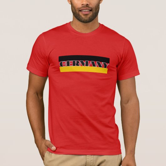 Eenvoudig Modern Duitsland Duitse vlag Souvenir T-shirt (Voorkant)