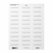 Eenvoudig modern e-mailadres voor grafische weerga etiket (Full Sheet)