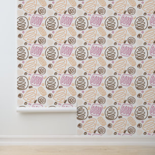 Eenvoudig Modern Eén Lijn Abstract Patroon Behang