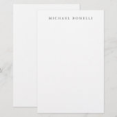 Eenvoudig Modern Eenvoudig Elegant Briefpapier (Voorkant / Achterkant)