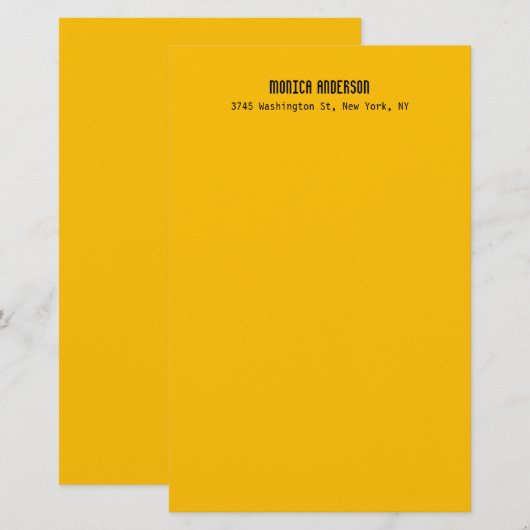 Eenvoudig Modern Eenvoudig Professioneel Amber Gee Briefpapier (Voorkant / Achterkant)