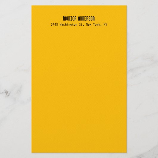 Eenvoudig Modern Eenvoudig Professioneel Amber Gee Briefpapier (Voorkant)