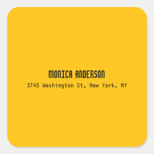 Eenvoudig Modern Eenvoudig Professioneel Amber Gee Vierkante Sticker