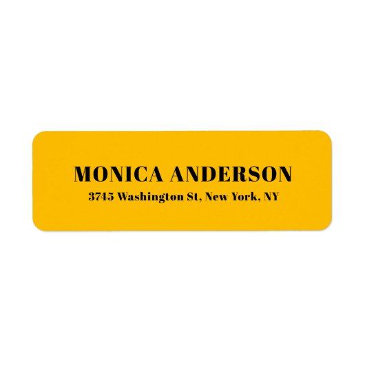 Eenvoudig Modern Eenvoudig Professionele Amber Gee Etiket (Voorkant)