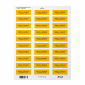 Eenvoudig Modern Eenvoudig Professionele Amber Gee Etiket (Full Sheet)