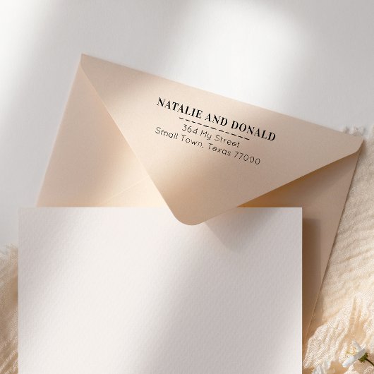 Eenvoudig, modern, eenvoudig retouradres  zelfinktende stempel