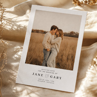 Eenvoudig Modern Eenvoudig Rustiek Boho Foto Budge Save The Date