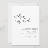 Eenvoudig Modern Eenvoudige Minimalistische Script Kaart (Voorkant)