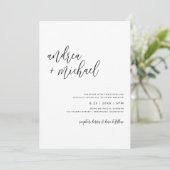 Eenvoudig Modern Eenvoudige Minimalistische Script Kaart (Staand voorkant)