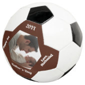 Eenvoudig modern eerste Vaderdag foto voetbal (Drie kwart)