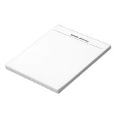 Eenvoudig Modern Eigen Naam Bewerken Minimalistisc Notitieblok (Linkerzijde)