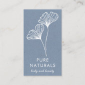 Eenvoudig, modern elastisch lef neutraal blauw mod visitekaartje (Voorkant)