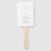 Eenvoudig Modern Elegaant Huwelijksprogramma Handwaaier (Voorkant)